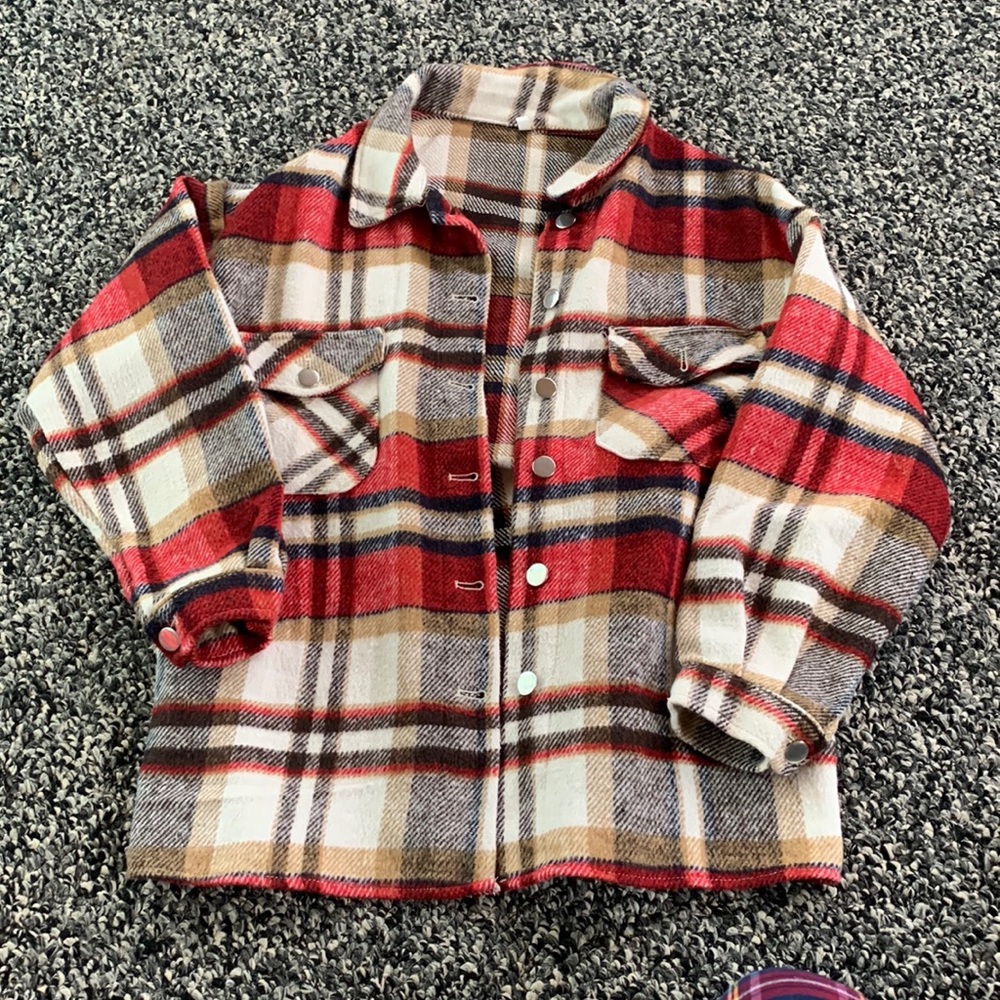 Ooh laluxe jacket, size small, Christmas colors